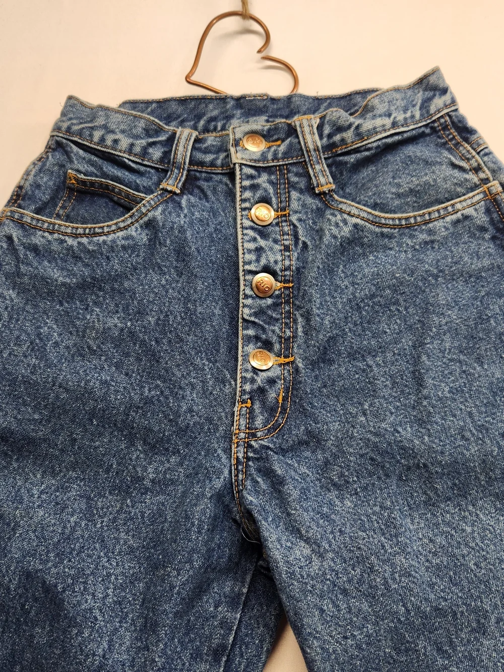 ⭐️Vintage Rio High Waisted Tapered Leg Denim Mom Jeans Button Fly Size 9